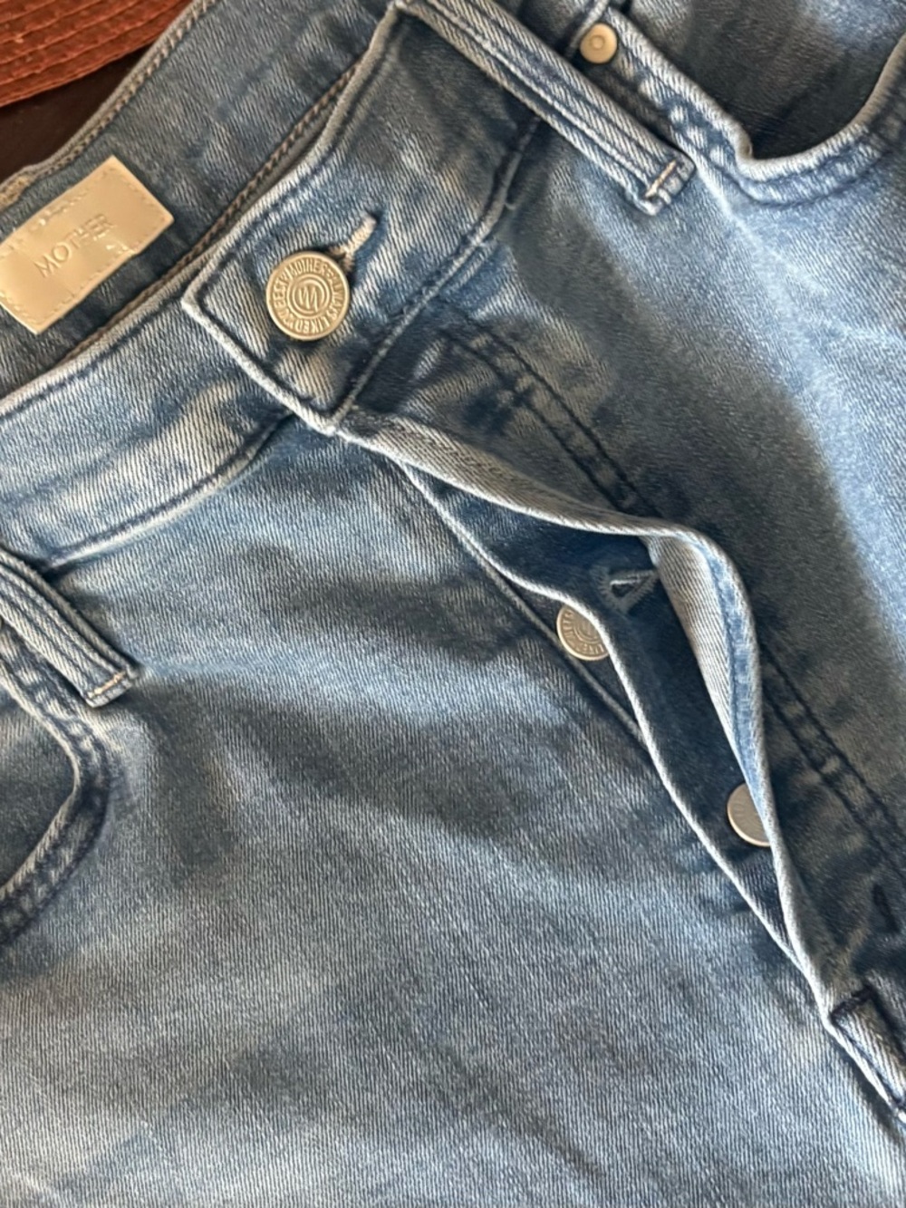 MOTHER TomKat  Light Blue Denim Jeans size 34 new with tags - Picture 4 of 7